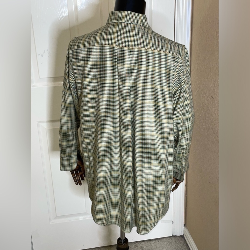 Charles F. Orvis Signature Collection Cotton, Wool Blend Herringbone Plaid Large - Picture 2 of 12
